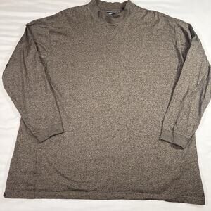 Pebble Beach Pullover Shirt Men’s Size XXL Brown Mock Neck Long Sleeve Golf Tee